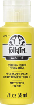 FolkArt Acrylic Paint in Assorted Colors (2 oz), 226, Yellow Lemon