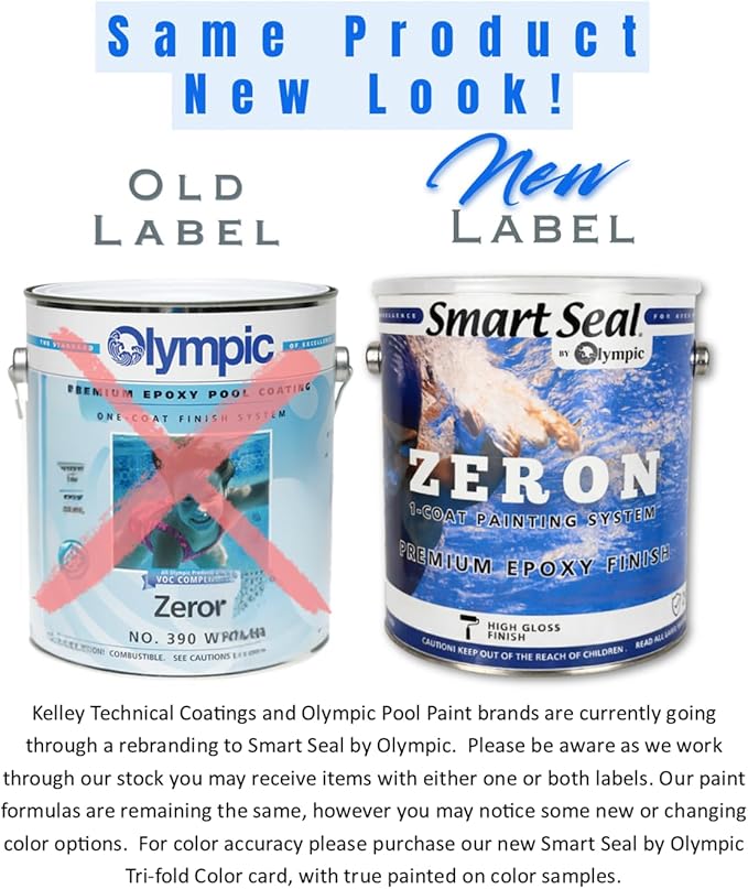Olympic Pool Paint - Zeron - Sunshine Yellow - 1 Gallon - two-part epoxy swimming pool paint - one-coat for plaster, fiberglass, steel and aluminum pools.