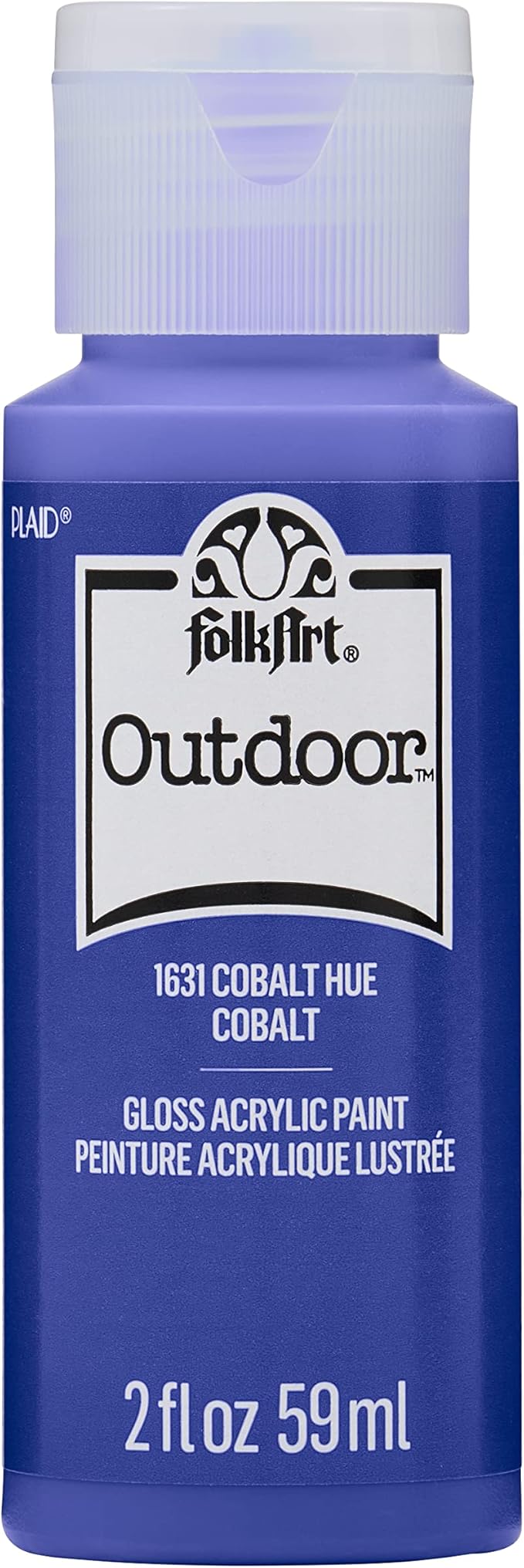 FolkArt Outdoor Acrylic Paint in Assorted Colors (2 Ounce), 1631 Cobalt
