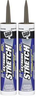 DAP 7079818712 Extreme Stretch Elastomeric Sealant, Iron Stone, 10 Ounces (Pack of 2)