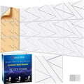 12 Pack Self-Adhesive Soundproof Wall Panels, 12 x 12 x 0.47 in Sound Proof Foam Panels for Walls, 1.2lb/ft³ High Density, Thicker 0.47in, Acoustic Panels, Noise Dampening Panels Studio White