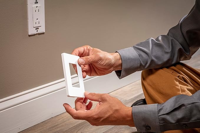 Square D by Schneider Electric X Series Wall Plate for Outlet and Light Switch, Mid Size Plus 4 Gang, Matte Black