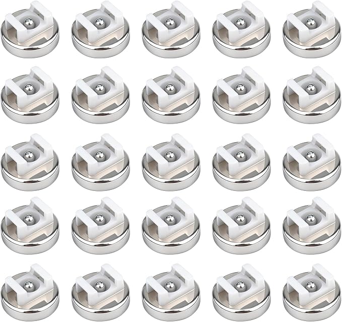 Magnetic Cable Zip Tie Base, Heavy Duty 50lbs Vertical Tension, Multipurpose Wire Clips Management Holder, Supplies for Electrical Cable Wire Organization (25mm, Count, 20)