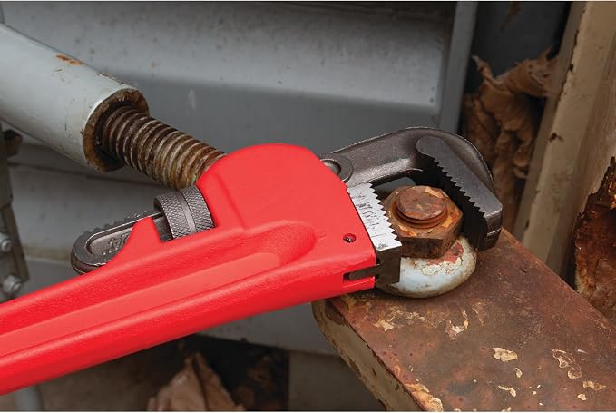 Performance Tool W1133-24B 24 in. Adjustable Pipe Wrench | Precision milled drop-forged steel jaws. Protective red enamel finish. Heavy duty plumbing wrench