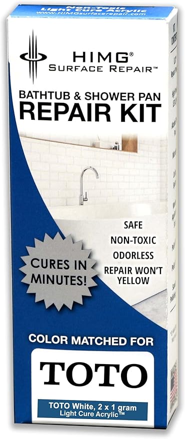HIMG Bathtub and Shower Pan Repair Kit Compatible with Toto White Sinks and bathtubs