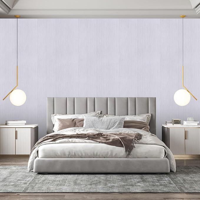 White Grasscloth Peel and Stick Wallpaper Vintage Texture Removable Waterproof Wallpaper for Room Walls, Cabinets, Furniture, Drawers, Desk A Set of 15.7"x300"