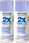 Rust-Oleum 334068-2PK Painter's Touch 2X Ultra Cover Spray Paint, 12 oz, Satin French Lilac, 2 Pack