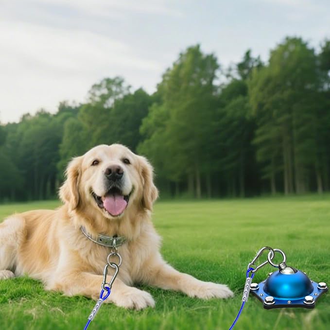 Dog tie Out Cable and Stake with 45ft Cable,360°Swivel Dog Run- No Tangle,Runner for Yard - Up to 150LBS,Ideal for Outdoor Camping