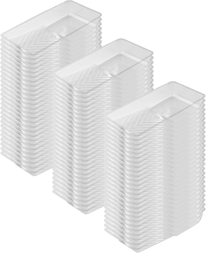 Bates- Paint Tray Liner, 4 Inch, 80 Pack, Clear, Plastic Disposable Paint Tray for Painting Walls