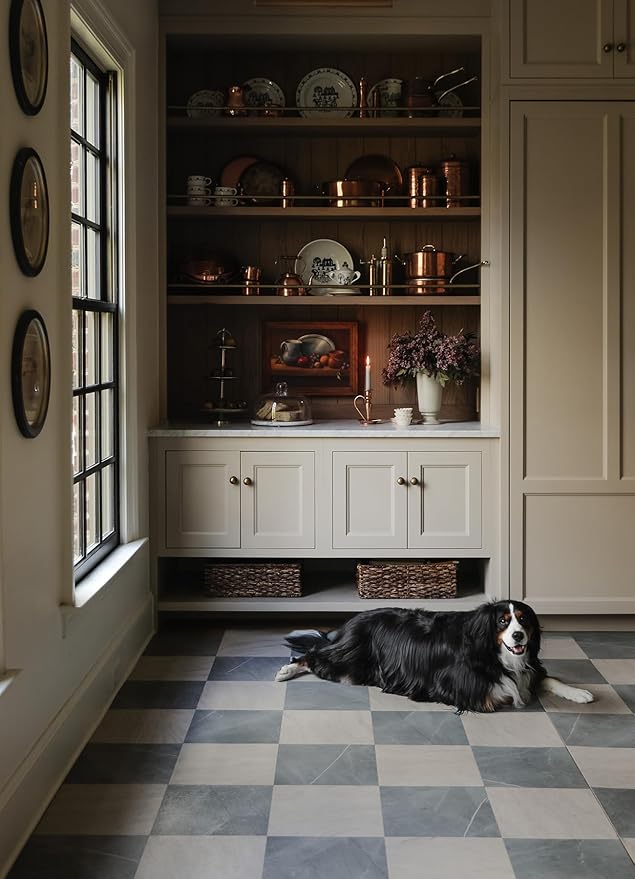 FloorPops x Chris Loves Julia Bonneville Slate Peel and Stick Floor Tiles, FP6523