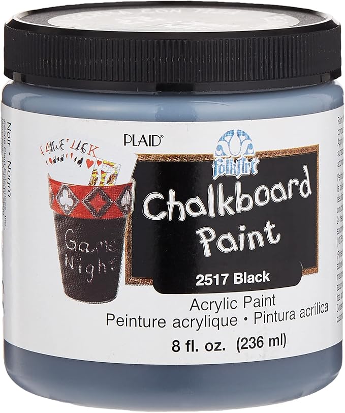FolkArt Chalkboard Paint in Assorted Colors (8-Ounce), 2517 Black