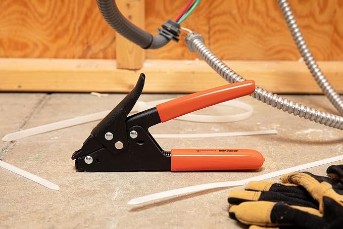 Crescent Cable Tie Tensioning Tool - Durable Hand Tool for Nylon Cable Ties - Includes Integrated Cut-Off Mechanism & Ergonomic Handle - WT1-7-1/2", Red