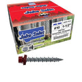 Metal Roofing Screws: (2000) 10 x 1-1/2" Colonial Red Hex Head Sheet Metal Roof Screw. Self Starting Metal to Wood siding Screws. EPDM Washer. Colored Head