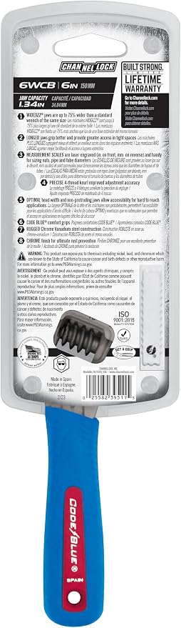 Channellock Wideazz Metric and SAE Adjustable Wrench 6 in. L 1 pc