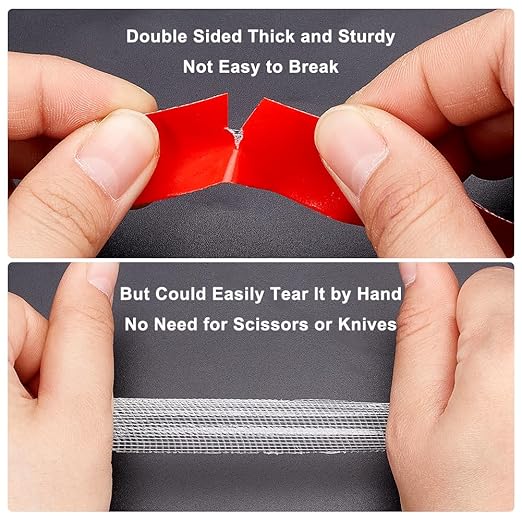 OLYCRAFT 3 Rolls 15m/16.4 Yards Red Bookbinding Tape 0.7 Inch Wide Double Sided Adhesive Book Repair Tape Book Hinging Repair Tape for Repairing Binding of Old Books Bookbinding Supplies
