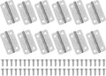 MECCANIXITY Small Butt Hinges 1-1/2 Inch Mini Jewelry Box Hinge with Screw for Jewelry Wooden Boxes Cabinet Drawer Doors Gate (Silver Tone, Pack of 12)
