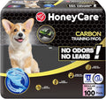 HONEY CARE All-Absorb Puppy Training Pads | Doggie Potty Pads Absorb Eliminating Urine Odor, Ultra Charcoal Dog Pee Pad (Carbon, L 22x23 inch, 100ct)