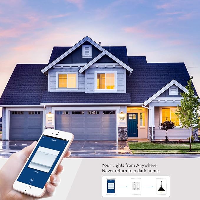 Smart Light Switch, Double Smart WiFi Light Switches, Smart Switch 2 Gang Works with Alexa Google Assistant