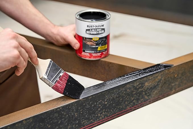 Rust-Oleum 344763 Automotive 2-in-1 Rust Reform & Seal, Quart, Black
