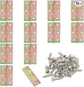 Murtenze 12 Pack 2.5 Inch Door Hinge, Colorful Butt Hinge Ball Bearing Window Outdoor Hinges with Mounting Screws