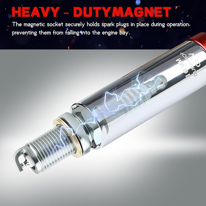 16PCS 3/8" Drive Torque Wrench with Magnetic Spark Plug Socket Set | ±3% Precision Dual Direction Torque Wrenches with 72-Tooth Dual Range Scales with Ft.Lbs and N.m(5-45ft.lb/6.8-61Nm)
