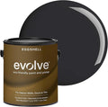 EVOLVE Interior Paint & Primer, Eggshell (Black Iron), 1 Gallon – One-Coat Coverage, Excellent Hide, Low VOC, Low Odor, Washable Paint for Walls, Doors & Trim