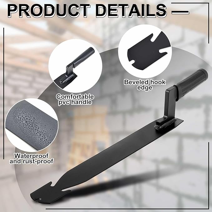 Shingle Slaters Ripper, Steel Roof Ripper Shingle Remover Slate Puller Rip Slate Slating Nail Remover for Slaters Roofers Roofing(Black,18 Inch)