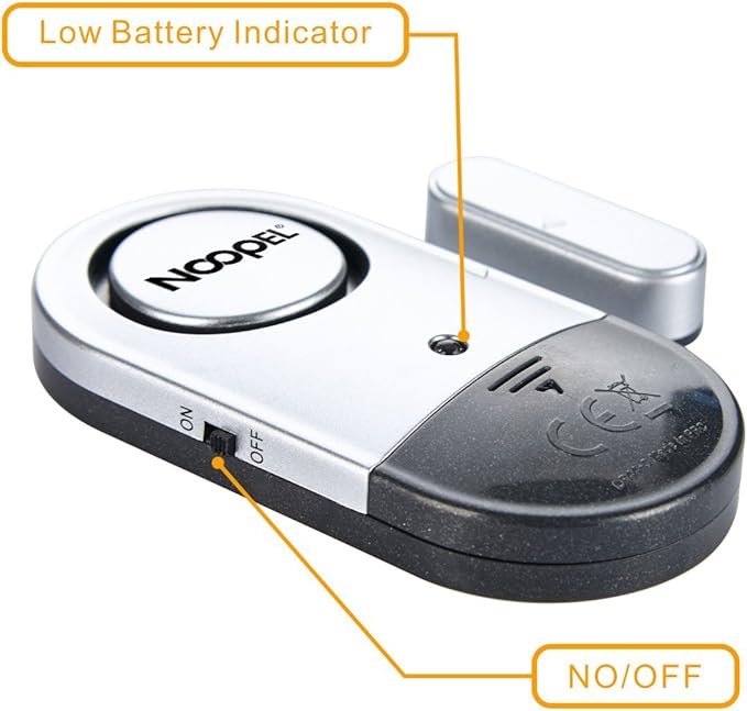 Door Alarms for Kids Safety, 120dB Loud Window Alarms for Home Security, Pool Alarm Door Alarm Sensor for House Hotel Apartment Sheds Caravans, 2 Pack