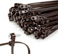 200 PCS 14 inch Brown Zip Ties with Screw Hole 70lbs Mountable head Cable Ties Straps Multipurpose Heavy Duty Nylon Cable Zip Ties with Screw Mounting Hole