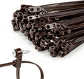 200 PCS 8 inch Brown Zip Ties with Screw Hole 70lbs Mountable head Cable Ties Straps Multipurpose Heavy Duty Nylon Cable Zip Ties with Screw Mounting Hole