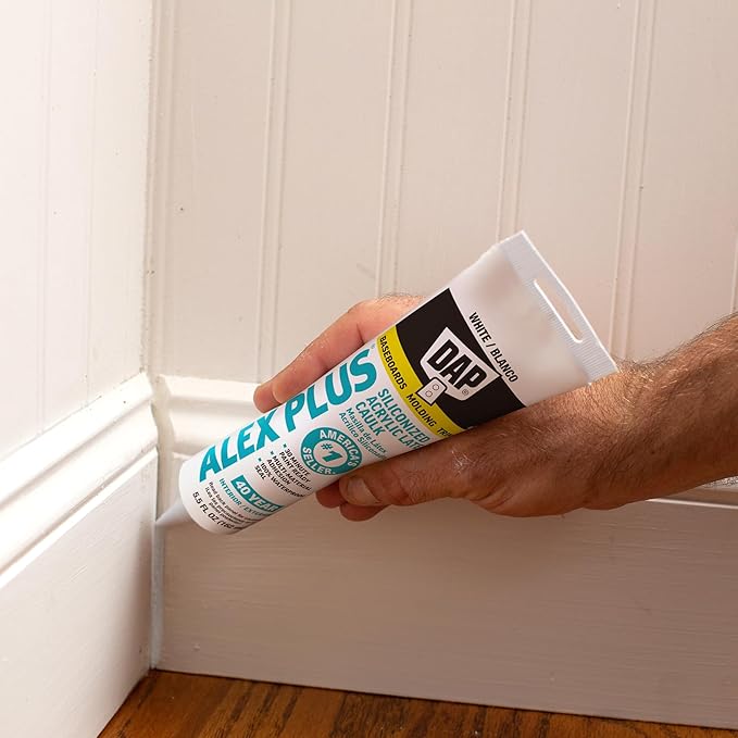 Dap 18128 Alex Plus Acrylic Latex Caulk Plus Silicone 5.5-Ounce