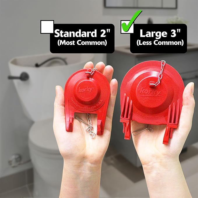 Korky Complete Toilet Repair Kit - Size: Large 3-Inch - Fixes: Running, Noisy, No/Slow Refill, and No/Weak Flush Toilets - Easy to Install, 5010MP