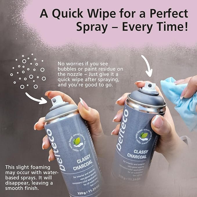Rosa Sky Spray Paint | Water based & Odorless | Eco-Friendly & Vegan | Weather & UV-Resistant | For all Substrates | Fast Drying with High Coverage | For Indoor/Outdoor Use