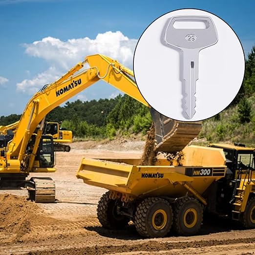 Heavy Equipment Ignition Key, 10 Pack 787 Komatsu Key, Replaces OEM Part TR261434 Fit Excavators, Dozers, Loaders and Backhoes