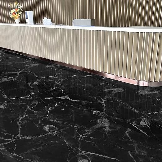 Art3d Peel and Stick Floor Tile, 30-Pack 12 x 12in. Covers 30 Sq.ft, Waterproof Vinyl Flooring Tiles Self Adhesive for Kitchen, Bathroom & Bedroom - Dark Marble