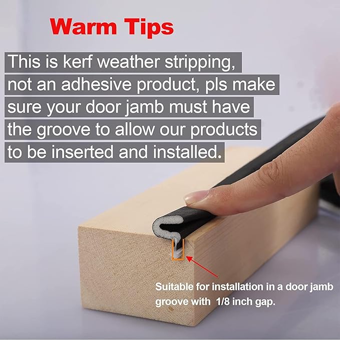 Door Weather Stripping Door Seal, Long Door Insulation Strip for Large Gap,Easy Cut to Size and Great for Replacing The Old Worn Out Seal (19.7 Feet, Brown)