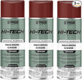 3-Pack Hi-Tech Red Iron Oxide Primer Spray Paint, 12 oz Cans – Model 16-807, Rust-Inhibiting Primer for Metal, Wood & Fiberglass