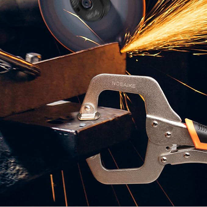 3-Pack 11 Inch Metal Face Clamps for Welding& Woodworking,Adjustable Heavy Duty Locking Pliers C Clamps