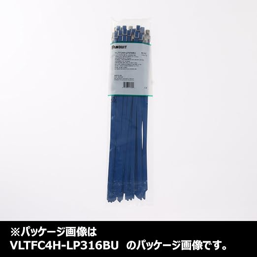 Panduit MLTFC4H-LP316BU MLT Polyester Fully Coated Cable Tie, Heavy, 316 Stainless Steel, 14.3-Inch Length, Blue (50-Pack)