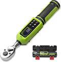 Digital Torque Wrench 3/8"Drive-0.66-44.25Ft.Lb for Bike Motorcycle | Electronic Torque Wrench(0.9-60N.m), Vibration Buzzer LED Indicator, ±2% Accuracy 5 Units for Precision Parts Engine Repair