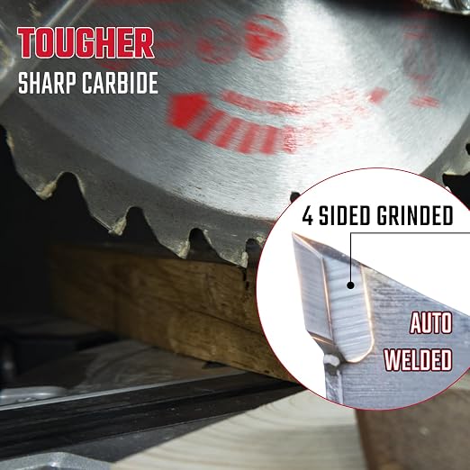 10 Pack Circular Saw Blade 6-1/2" 24T with 5/8" Arbor, Carbide Tipped Teeth, TCT Saw Blades for Cutting Various Wood, Plastic and Composite Materials, Fit Dewalt Craftsman Ryobi Milwaukee