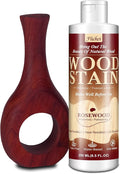 Wood Stain 8.5oz - Rosewood | Water Based Furniture Stain & Wood Varnish for Indoor & Outdoor Wooden Furniture, Doors, Windows, Paneling, Cabinets | Low Odor Non-Toxic, Dye Fast, Multiple Finishes