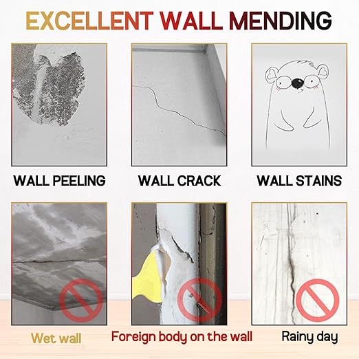 Sugelary Drywall Patch Repair Kit with Scraper, Wall Spackle Repair Paste, Wall Mending Agent Quick and Easy Solution to Fill the Holes for Home Wall, Plaster Dent Repair and Wood Scratch Repair