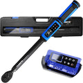 Digital Torque Wrench 1/2" Drive 3.8-250.8FT.LB (5-340Nm),Electronic Torque Wrench ±1% High Accuracy,5 Units LCD with Buzzer & LED Alerts For Car Bike Moto Truck