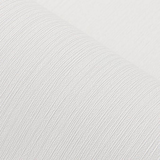 White Grasscloth Wallpaper Peel and Stick Fabric Linen Textured 24"x394" Classic Faux Grassweave Upgraded Thick Self-Adhesive Neutral Contact Paper Vinyl Film Liner Roll for Home Use
