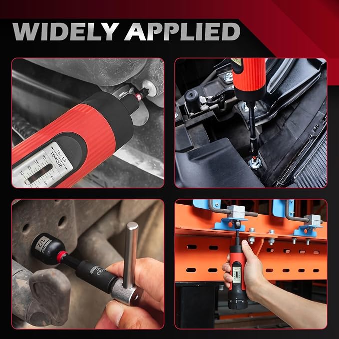 64-Piece Torque Screwdriver Set, 10-70 in-lb, 1/4" Drive Inch Pound Torque Wrench with 40 S2 Bits, 20 CR-V Magnetic SAE and Metric Nut Drivers, T-Bar, Bit Holder, 1/4" Magnetic Extension and Case