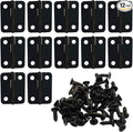 Murtenze 12Pcs Butt Hinge, 1" x 3/4" Metal Foldable Door Hinges with Screws for Cabinet Door Closet, Jewelry, Wooden Box (Black)