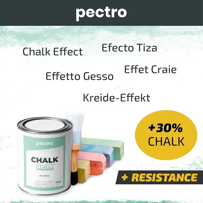 Chalk Paint for Furniture 25 fl.Oz. (750ml) + Special Chalk Paint Brush - Furniture Paint no Sanding or Priming - Chalk Finish Wood Paint - DIY Projects Home Decor & Improvement (MUSTARD)