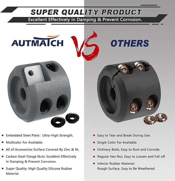 AUTMATCH Winch Cable Hook Stopper (1 Pack), Silicone Rubber Winch Stopper for Wire & Synthetic Rope, Winch Line ATV UTV, Shock Absorbent, Prevent Pulling Bounce and Abrasion, Gray