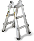 Metaltech E-MTL7000AL Jobsite Series 14-ft.-Reach Aluminum Telescoping Multi-Position Step Ladder for Home Improvement and Construction, Multipurpose Extension Ladder, Step Ladder, Scaffolding Support